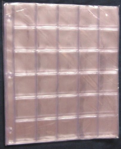 Coin Album Pages 30 Section Sleeves (Pack of 10)