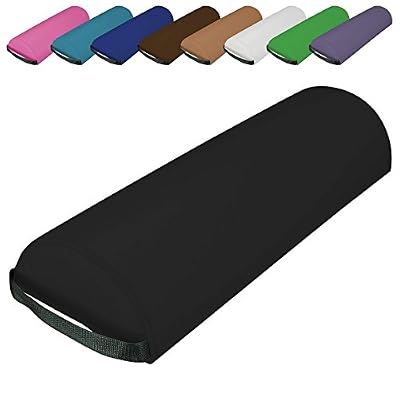 Vivezen ® Traversin, coussin demi-rond 66 cm x 22 cm x 12 cm pour table de massage - Norme CE - Noir