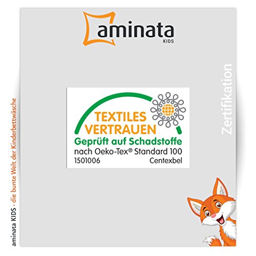 Aminata Kids – süße Bettwäsche Dinosaurier 100×135 Jungen-Kleinkinder-Bettwäsche Dino hochwertige Baumwolle – KINDERBETTGRÖSSE - 7