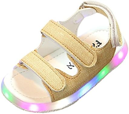 Baby Summer Shoes, ABsolutely Baby Children LED Luminous Shoes Toddler Kids Sport Summer Boys Girls Baby Sandals (Age:2.5-3T/UK:6.5, Yellow)