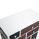Rebecca Srl Kommode Schubladenschrank Schubladenkommode Sideboard 7 Schubladen Paulownienholz mehrfarbig Knöpfen Shabby Look Schlafzimmer Wohnräume (Code RE4336) - 4