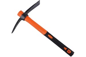 LUBAN Spitzhacke mit strapazierfähigem geschmiedetem Dechsel und ergonomischem rutschfestem Fiberglas-Griff 38.5cm/15 Zoll, Kreuzhacke für Gartenarbeit, Jagd, Landschaftsbau im Freien