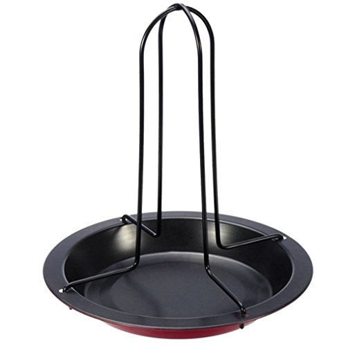 edealing (TM) Upright vertical poulet Roasting volaille Bbq Roaster claie Pans Bowl Pour Bbq Party poulet grillé Dish