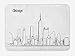 Produktbild BALAETI Chicago Skyline Bath Mat, Hand Drawn City Silhouette Downtown Free Hand Sketch of Panoramic Landmark, Plush Bathroom Decor Mat with Non Slip Backing, 23.6 W X 15.7 W inches, Black White
