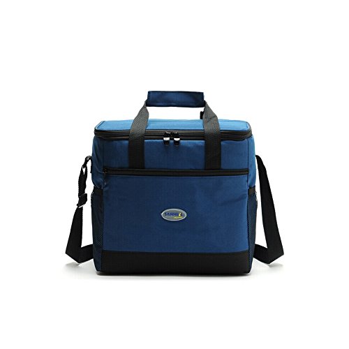 Yvonnelee Outdoor Thermotasche Kühltasche Isoliertasche Picknicktasche für Camping und Picnic Lebensmitteltransport Isoliert Faltbar 2 Wege Reißverschluss 16 Liter Klein