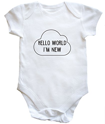 HippoWarehouse Hello world i'm new baby vest boys girls