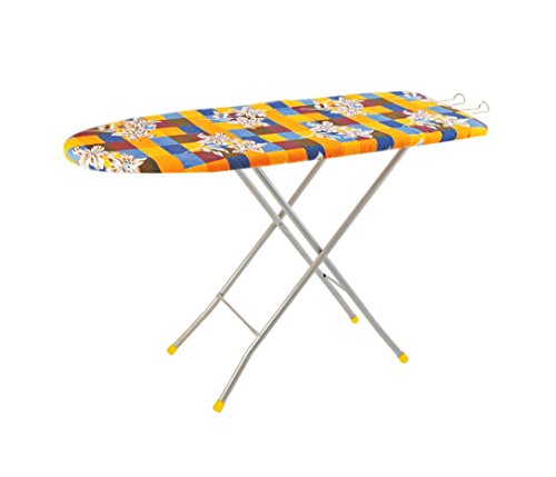 Flipzon Self Standing Folding Ironing Board - (Color and Design of Cloth Will Different) - (Make in India)