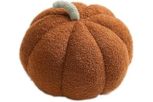 SZETOSY - Cuscino decorativo per divano a zucca per casa, motivo Kingdergarden, decorazione per Halloween, 20 cm, colore: Marrone