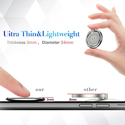 Meidom Smartphone Fingerhalterung 360Â° drehbarer Ringhalter Auto Finger-Halter Finger-Halterung Fitness Halterung Hand Handy Ring fÃ¼r Apple iPhone,Samsung,Huawei,Sony, iPad-Schwarz