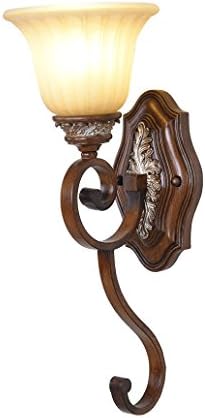 FOOHAO- American retro iron resin carved wall lamp (E27 light) living room bedroom study aisle bathroom antique wall lamp