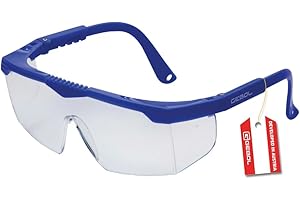 Gebol Safety Kids, Schutzbrille aus leichtem und kratzfestem Material, extra leichte Kinderbrille mit verstellbaren Bügeln, ideal für die Mithilfe beim Heimwerken, Blau
