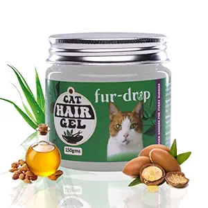 Fur-Drop Cat Hair Gel 150 GMS (Pack of 1) Detangle, Skin Coat, Controls Hair Fall, Improve Hair Growth, Anti itching?