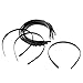 Tinksky Women Girls Plain No Teeth Plastic DIY Hair Bands Headbands Headwears Pack of 12(Black)
