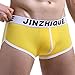Produktbild Atmungsaktiver Nähen Steppgürtel für HerrenSportunterwäsche für Herren Bulge Pouch Unterhose Panty Atmungsaktive Strings mit Ausbuchtung (M, Gelb)