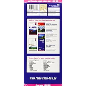 Alpes, mapa impermeable de carreteras. Escala 1:550.000 impermeable. Reise Know-How.