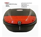 topcase retro roller Füllmenge: 52L CMX Motorradkoffer Rollerkoffer Topcase 59x43x31cm 52L schwarz