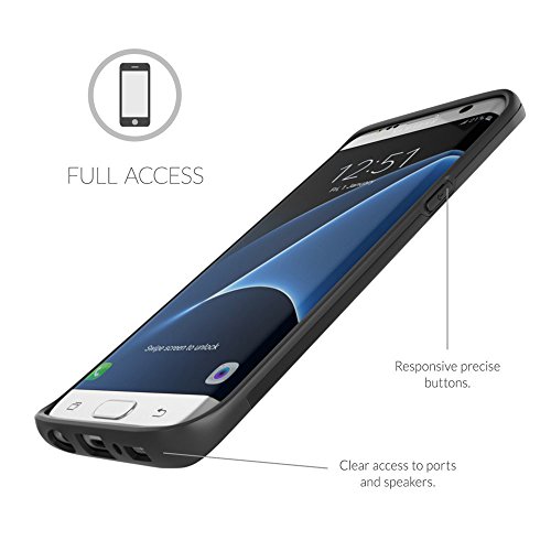 Snugg Funda Galaxy S7 Edge  Samsung Galaxy S7 Edge Case Slim Carcasa de Doble Capa  Infinity Series  Revestimiento con Protecci  n Anti-Golpes - Negro