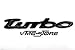 Produktbild 3D Turbo Emblem ABS Kunststoff mit Schaumstoff-Kleberückseite Badge von VmG-Store (Schwarz)