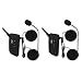 Produktbild V6 Pro Drahtlose Bluetooth Gegensprechanlage Motorrad 1200 Meters Sprechanlage Helm Intercom Headset,Verbinden bis zu 6 Reiter,Unterstützung der GPS-Navigation (2Packs)
