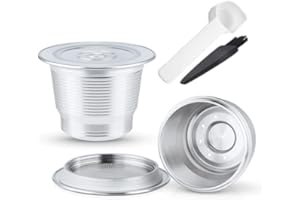 BENFUCHEN Filtro recargable de 2 piezas de acero inoxidable de café para fabricante Nespresso Originlline
