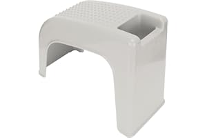 SHANRYA Repose-pieds de pédicure, repose-pieds de douche massable avec compartiment pour la maison pour la salle de bain(Beige)