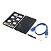 Produktbild Tragbarer 2,5-Zoll-USB3.0-zu-SATA-Festplattengehäuse-SSD-Adapter Externes Festplattengehäuse - Schwarz