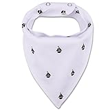 iZiv 4er Set Baby Bandana Geifer Lätzchen mit Justierbarem Druckknöpfen, Wasserdichte TPU Auskleidung für 0-2 Jahre - 3