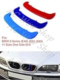 Para: BMW Serie 3 E46 2001 - 2005 (post-facelift) sedán o turismo, 11 barras una parrilla lateral para capó.
