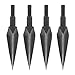 Produktbild 1989candy 4pcs Edelstahl Bogenschießen Trigonous Pfeilspitzen Punkte Jagdspitzen Schwarz