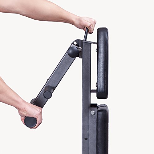 Klappbare Hantelbank von Profihantel | Überarbeitetes Model 2017 | Verstellbar, zusammenklappbar und dadurch platzsparend | Inkl. großem XXL-Übungsposter mit 30 Übungen - 5