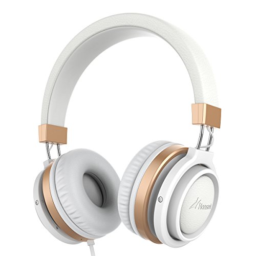 Honstek A5 KopfhÃ¶rer, On Ear Stereo Headset mit Starkem Bass, Eingebautem Mikrofon, Ergonomisches und Modisches und 3,5 mm Klinkenstecker fÃ¼r iPhone, Android Smartphone, Computer, Kinder (WeiÃŸ)