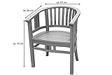 SAM Gartensessel Karlebo Stuhl mit Armlehnen, Gartenmöbel für Balkon & Terrasse, Akazien-Holz massiv, FSC 100% Zertifiziert - 6