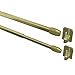 Produktbild Flairdeco Vitragestangen mit Klebehaken Oval, Ausziehbar 30-50 cm (4 Stück), Metall, Messing-Farbig, 30 x 1.8 x 2.5 cm, 4-Einheiten