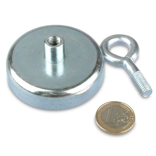 Ösenmagnet Ø 60 mm NEODYM – Zink – hält 110 kg - 3