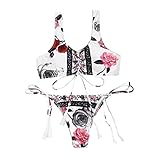 AHAYAKU Damen Beach Print Bikini Badeanzug Badeanzug Beach Bademode