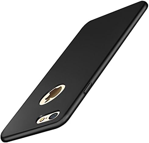 iPhone 6/6s Case, Protective PC Hard Case for Apple iPhone 6/6s, 4.7 inch Shockproof Cover and FREE Tempered Glass Screen Protector (Black)