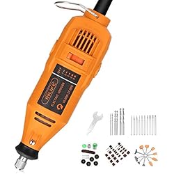 InLife Herramienta Rotativa Herramienta Giratoria Taladro Electrónico Portátil con Accesorios Abundante 5 Velocidad Variable Naranja