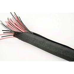 Manga trenzada de 25 mm de Retrofit HILWRAP Wrap-Alrededor Trenzado Negro – Igual que Pro Power