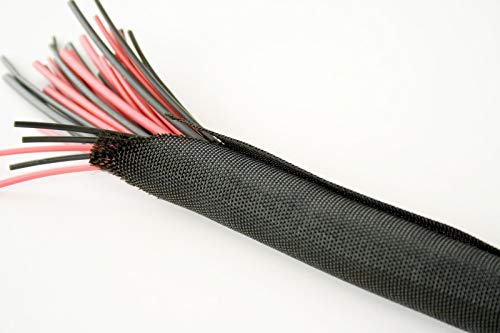 Manga trenzada de 25 mm de Retrofit HILWRAP Wrap-Alrededor Trenzado Negro – Igual que Pro Power