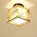 Produktbild Retro Mini Deckenleuchten, American Village LED Stoff Druck Dekorative Kronleuchter Retro Vintage Einfache Hotel Korridor Esstisch Pendelleuchte Moderne Persönlichkeit Wohnzimmer Schlafzimmer Kleine