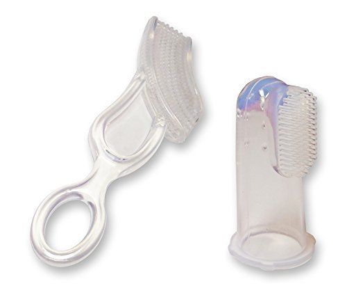 Finger Brush & Brush-Baby Chewable Toothbrush (Clear)