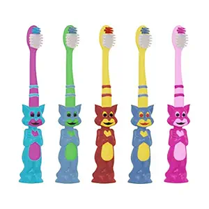 Buddsbuddy Combo of 6 Tom Kids Tooth Brush BB3014, 6 Pcs, Multi Color