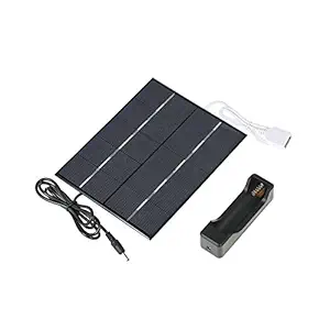 Decdeal 3.5W 5V Polycrystalline Silicon Solar Panel Solar Cell for Power Charger USB Port 18650 Battery Charging