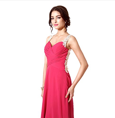 Drasawee Damen Empire Kleid Gr. 40, rosy red