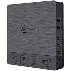Beelink BT3Pro II Mini PC Computer Windows 10 4GB Ram 64GB eMMC Intel Atom x5-Z8350 Multi Media Desktop HDMI VGA Dual Display, Full 4K HD H.265 / 1000Mbps LAN / 2.4G+5.8G Dual WiFi/VESA Mount