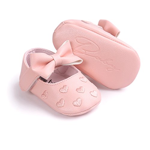 Auxma Baby schuhe mädchen Bowknot-lederner Schuh-Turnschuh Anti-Rutsch weiches Solekleinkind für 0-18 Monate - 5