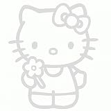  Hello Kitty-Pegatinas Prespaziato-- 10 cm, color plateado