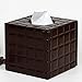 BBIAY Tissue Box, Rollenpapier, PU Cortex, Schokolade Stil, Wohnzimmer, Schlafzimmer, Büro, Ornament, 13,5 * 13,5 * 12CM