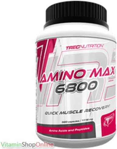 AMINO MAX 6800 320caps MUSCLE RECOVERY AMINO ACID GLUTAMINE TAURINE TREC FREE P&P