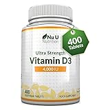 Vitamin D3 4000 Iu - 400 Vegetarian Micro Tablets - 13 Month Supply - High Strength 100mcg Vitamin D Tablets - Supports Immune System, Bone & Muscle Function